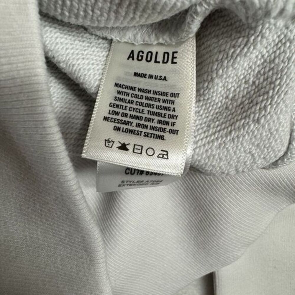 NWT AGOLDE Turtleneck Sweatshirt Size‎ XS Ribbed Trim Pullover Minimalist Chic - Picture 8 of 15